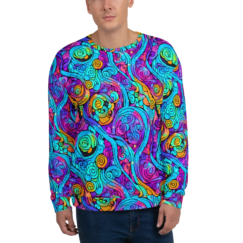 Colorstorm Spirals on Sweatshirt — Front