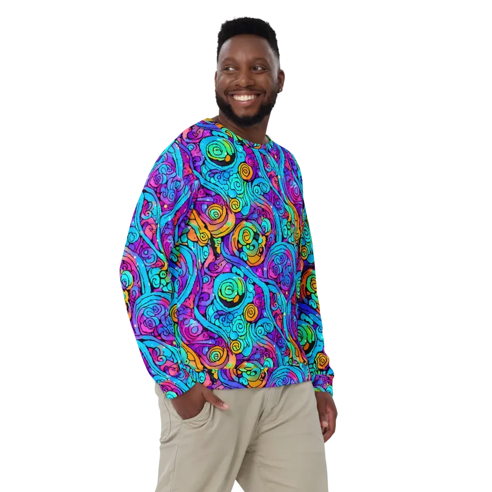 Colorstorm Spirals on Sweatshirt — Front