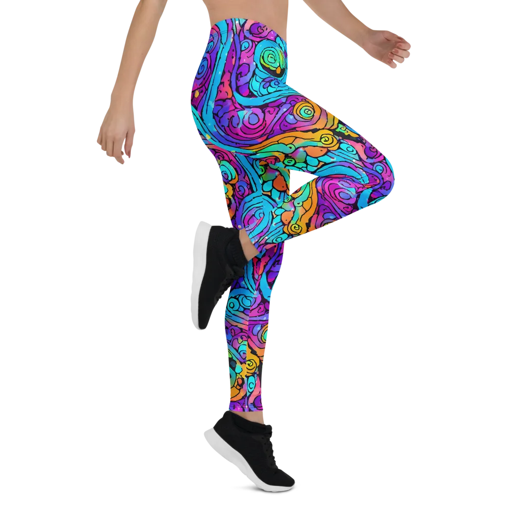 Colorstorm Spirals on Leggings — Right