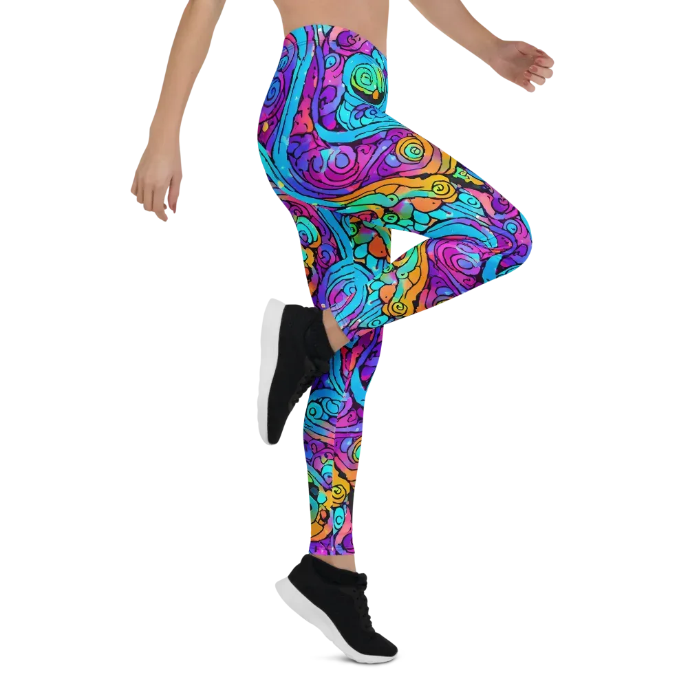 Colorstorm Spirals on Leggings — Right