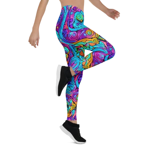 Colorstorm Spirals on a Leggings