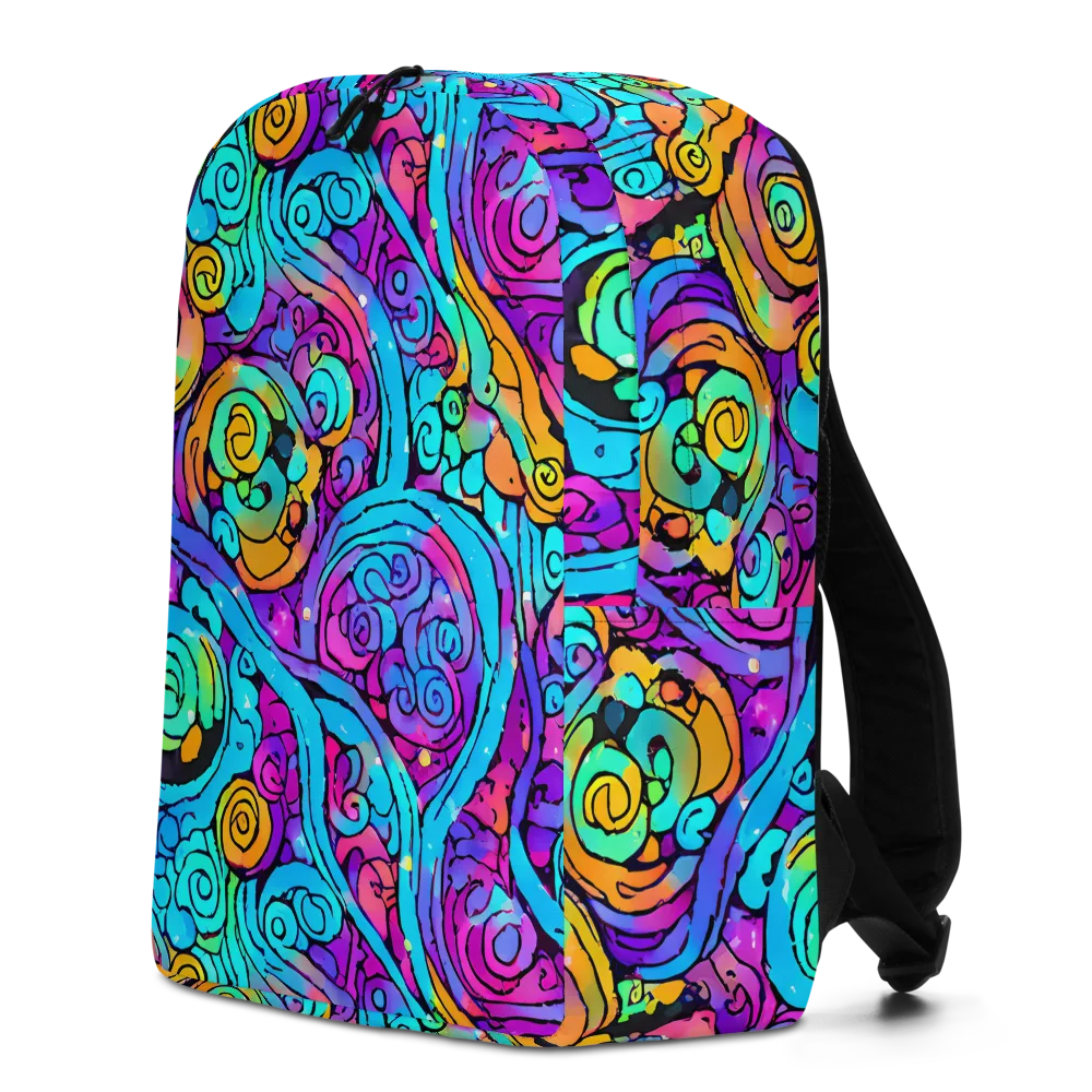 Colorstorm Spirals on Minimalist Backpack — Left
