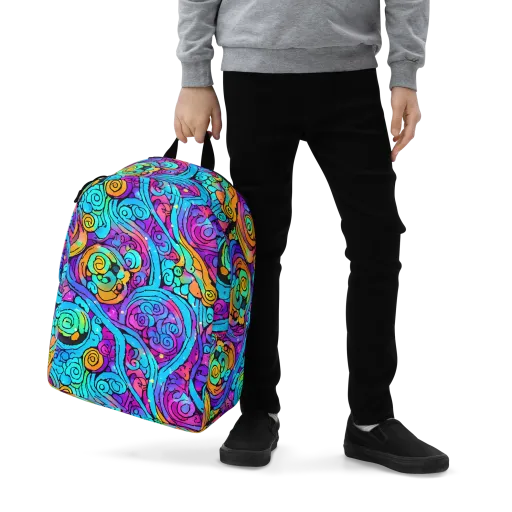 Colorstorm Spirals on a Minimalist Backpack