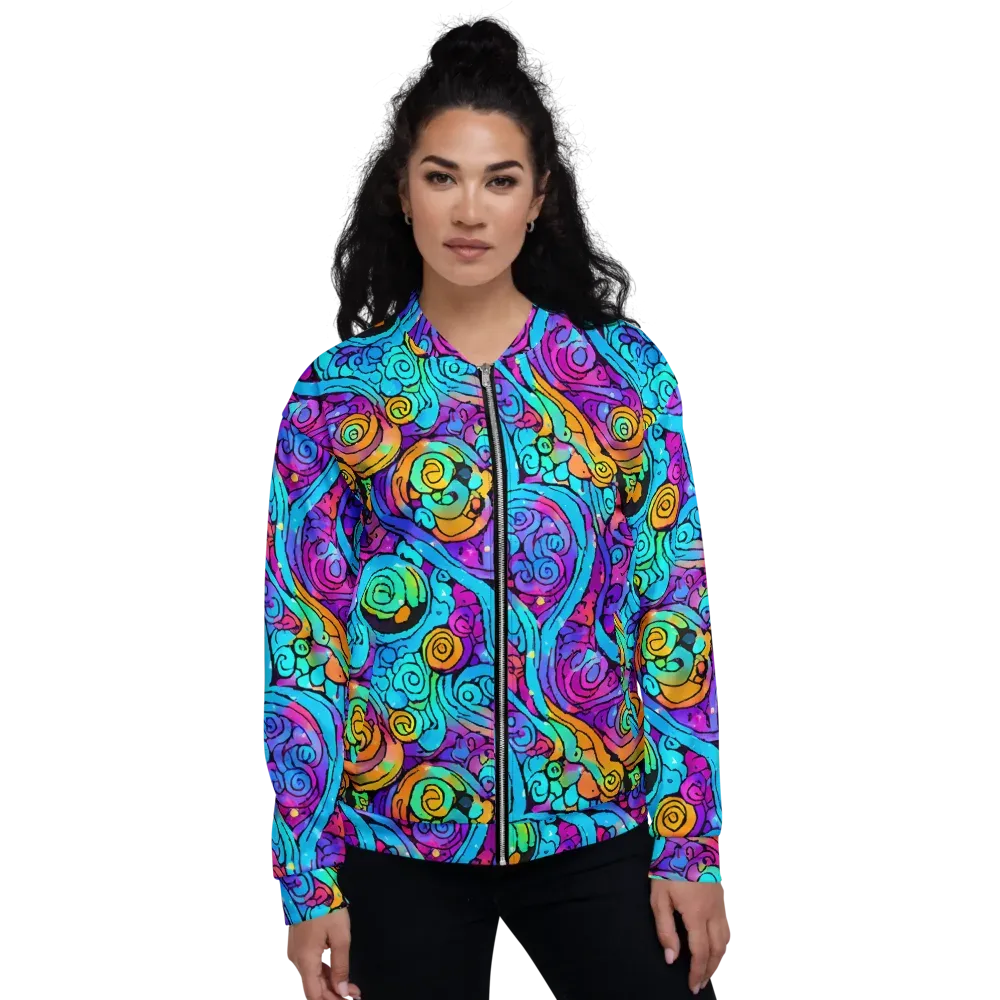 Colorstorm Spirals on Bomber Jacket — Front