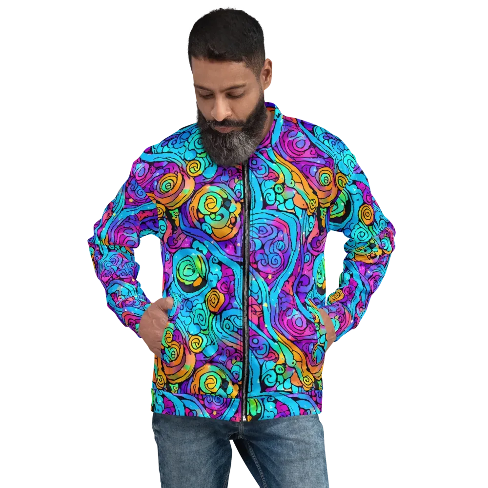 Colorstorm Spirals on Bomber Jacket — Front