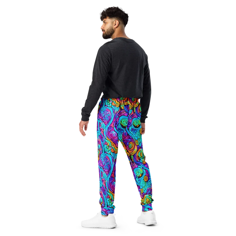 Colorstorm Spirals on Men's Joggers — Back