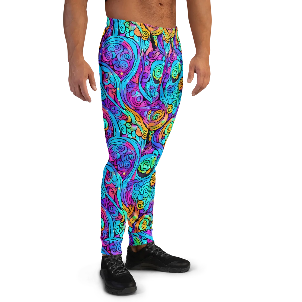 Colorstorm Spirals on Men's Joggers — Right