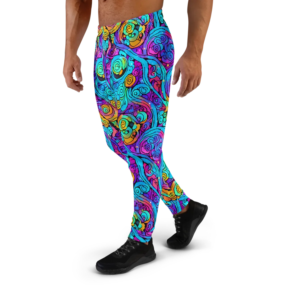 Colorstorm Spirals on Men's Joggers — Left