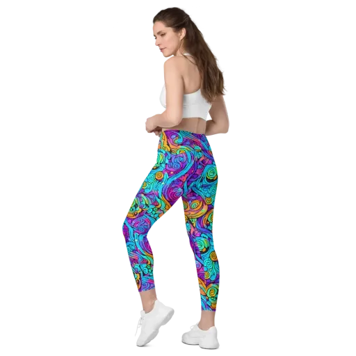 Colorstorm Spirals on a Leggings with Pockets