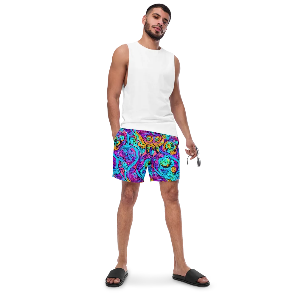 Colorstorm Spirals on Swim Trunks — Front