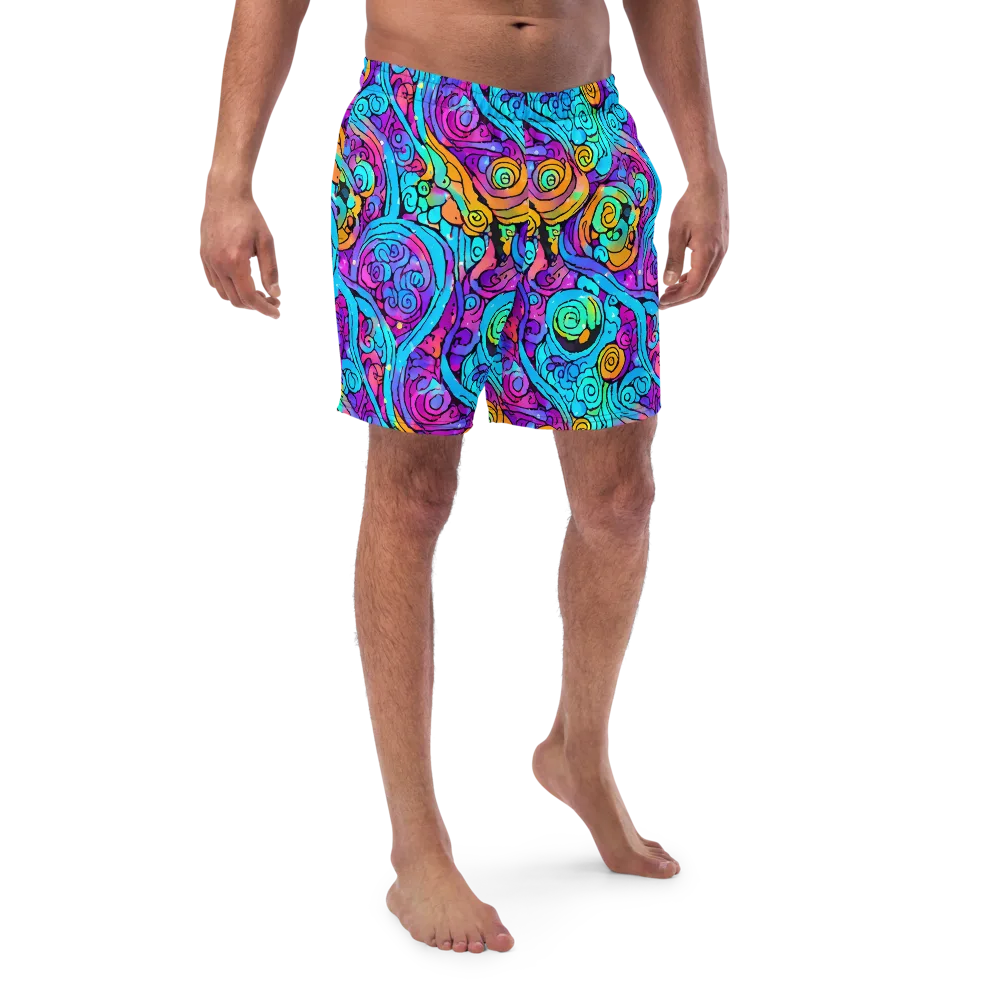 Colorstorm Spirals on Swim Trunks — Front
