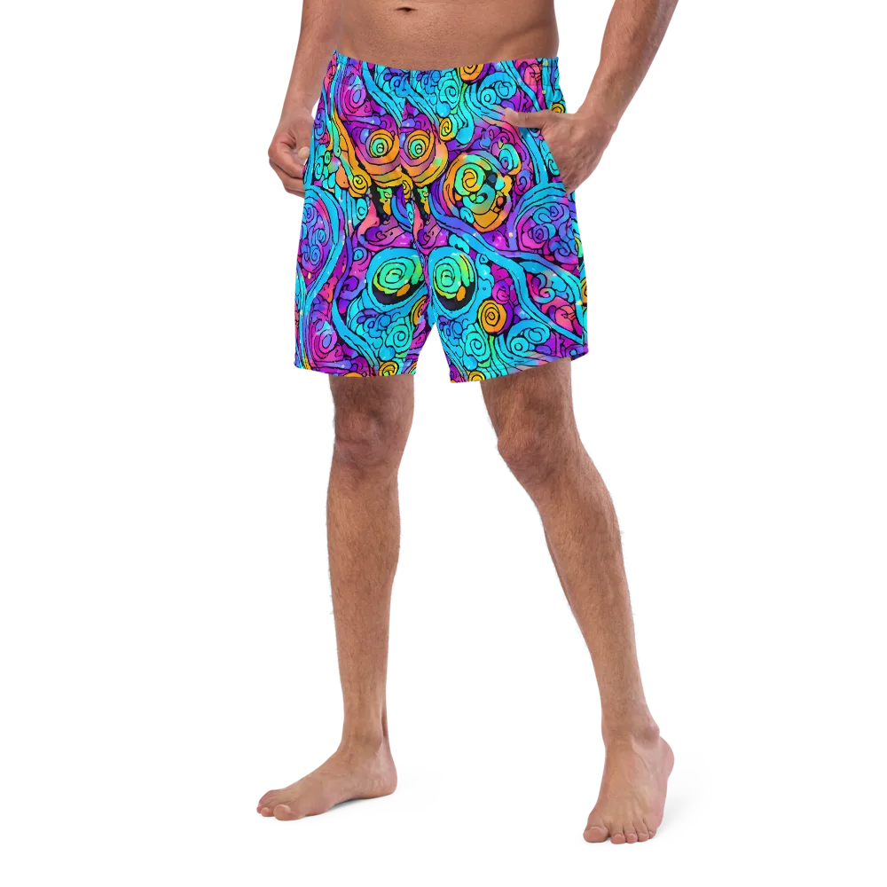 Colorstorm Spirals on Swim Trunks — Left Front