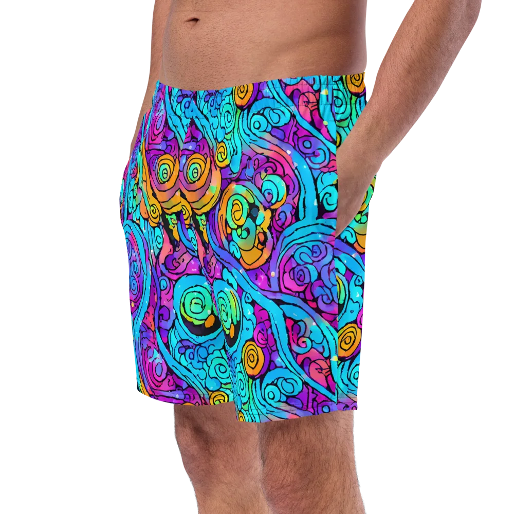 Colorstorm Spirals on Swim Trunks — Left Front