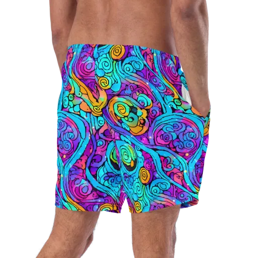 Colorstorm Spirals on a Swim Trunks