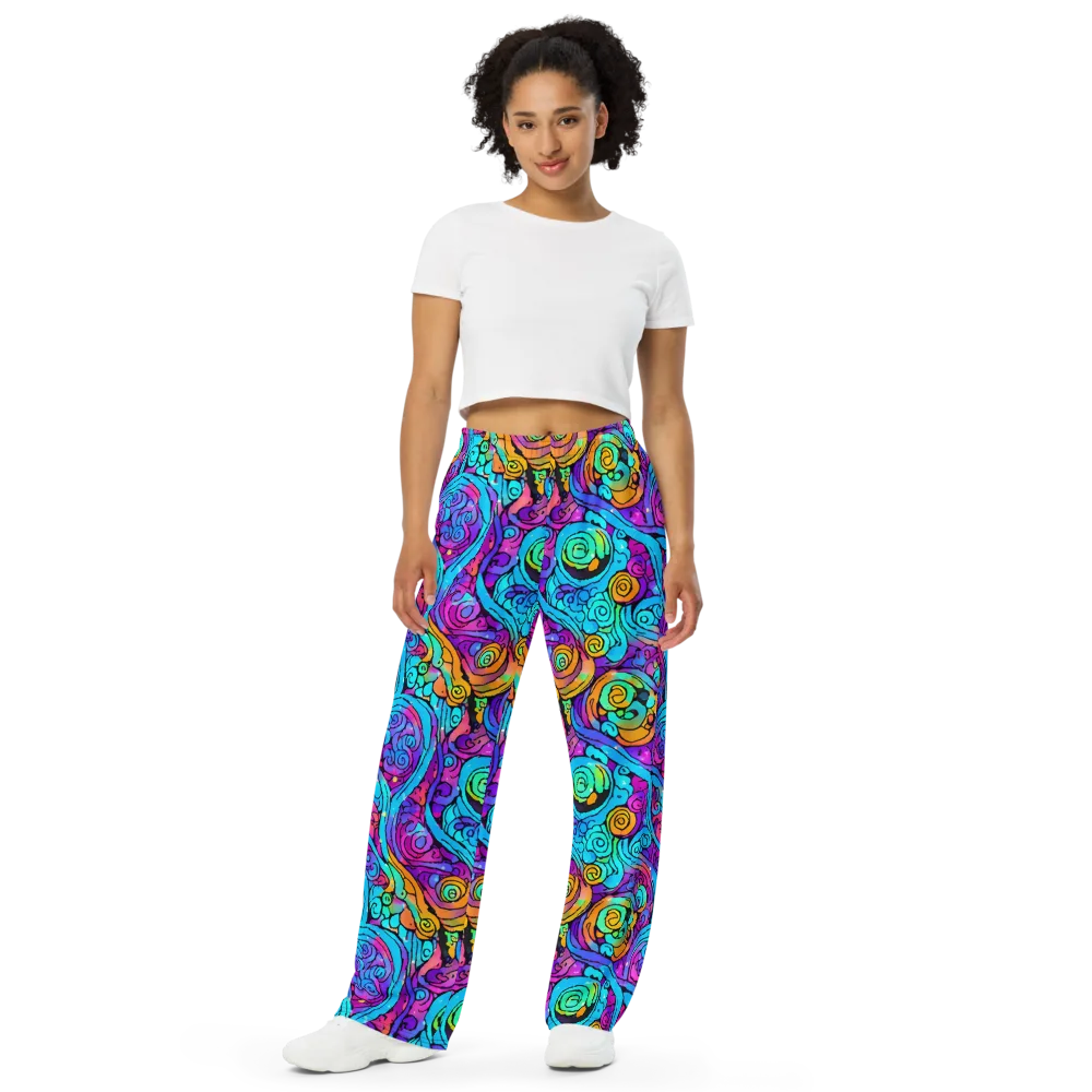 Colorstorm Spirals on Wide-Leg Pants — Front