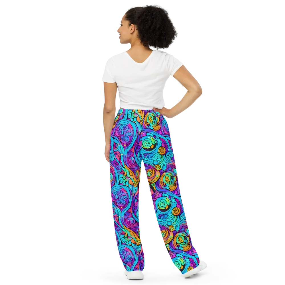 Colorstorm Spirals on Wide-Leg Pants — Back