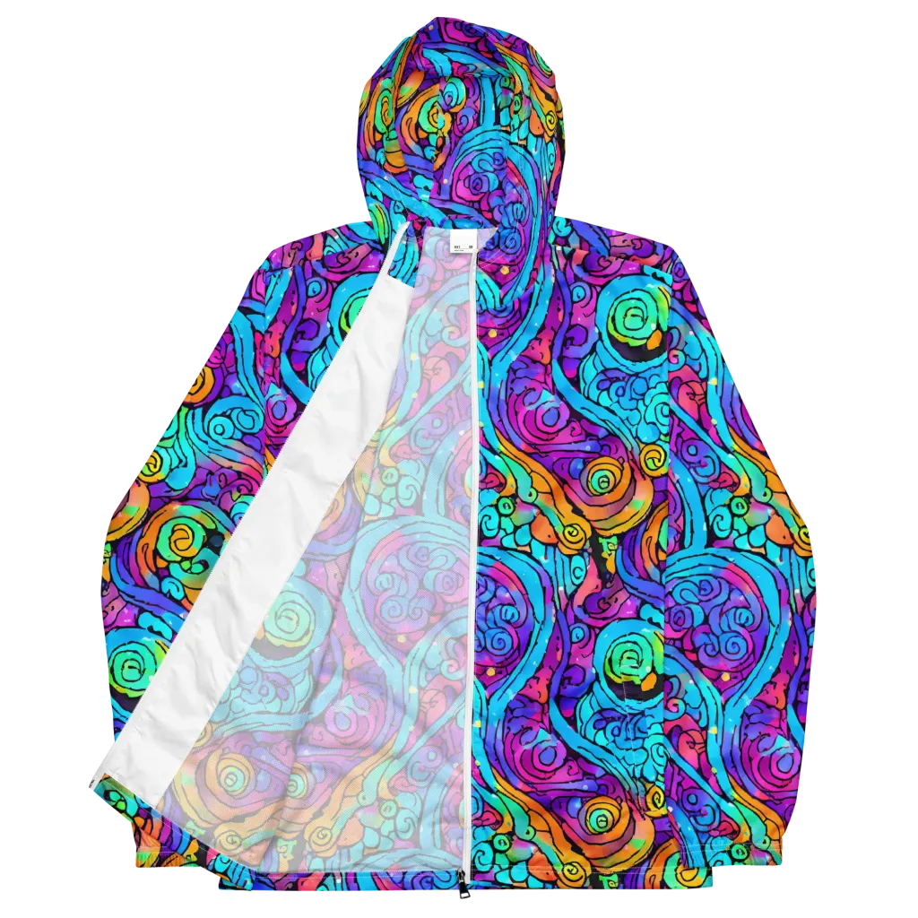 Colorstorm Spirals on Men's Windbreaker — Front