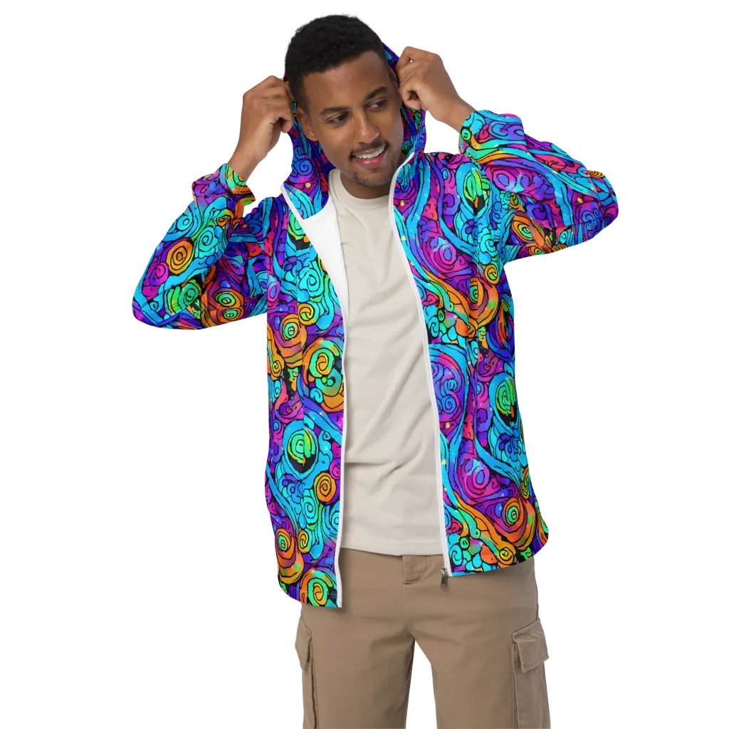 Colorstorm Spirals on Men's Windbreaker — Front