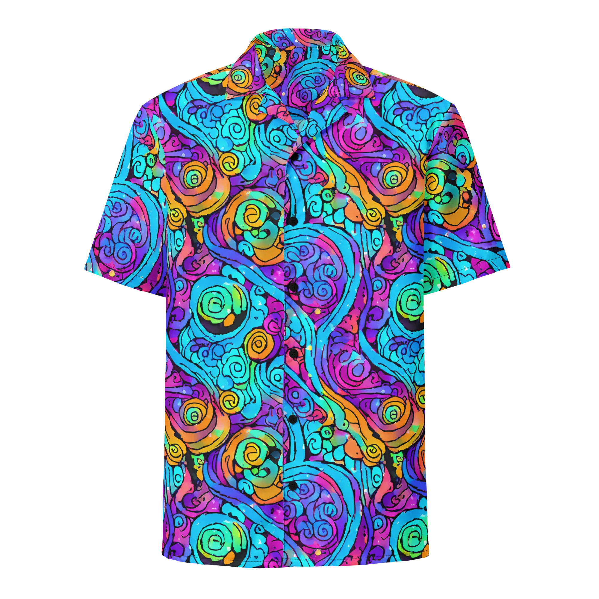 Colorstorm Spirals on Button Shirt — Front