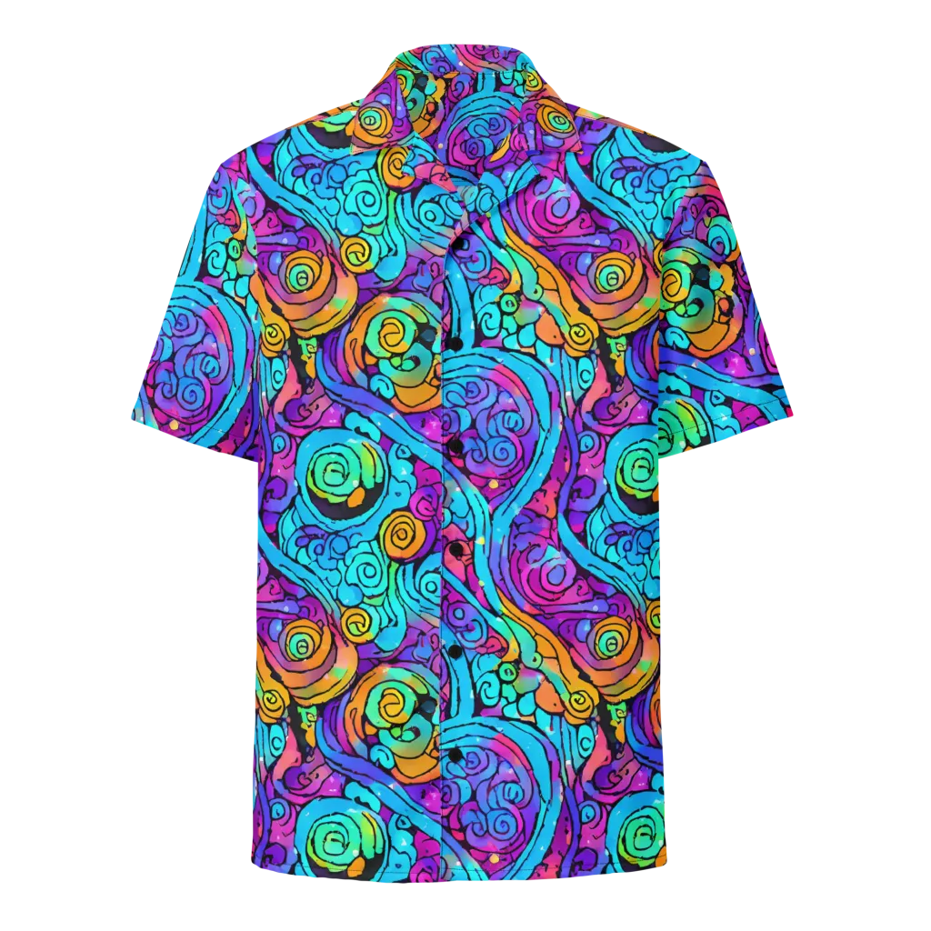 Colorstorm Spirals on Button Shirt — Front