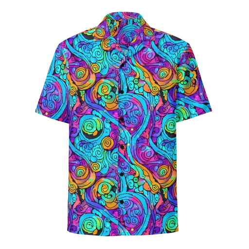 Colorstorm Spirals on a Button Shirt