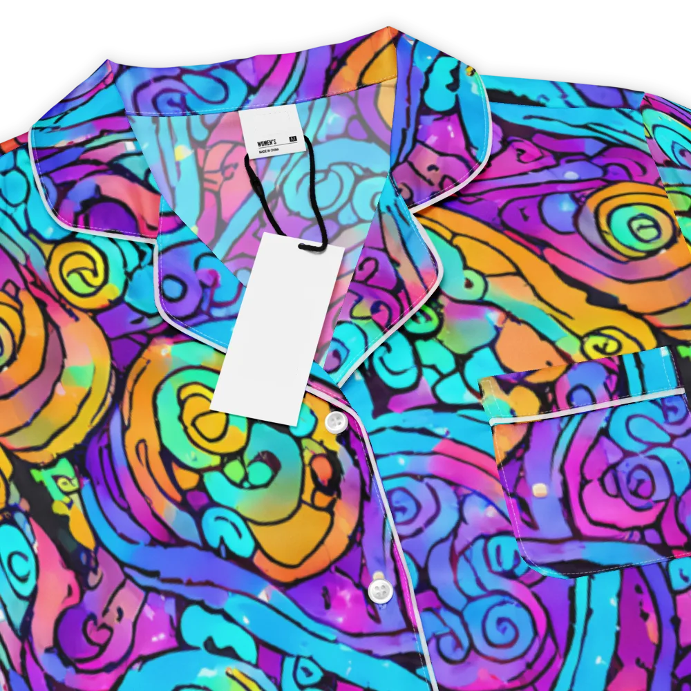 Colorstorm Spirals on Women's Short Sleeve Pajama Top — Product details