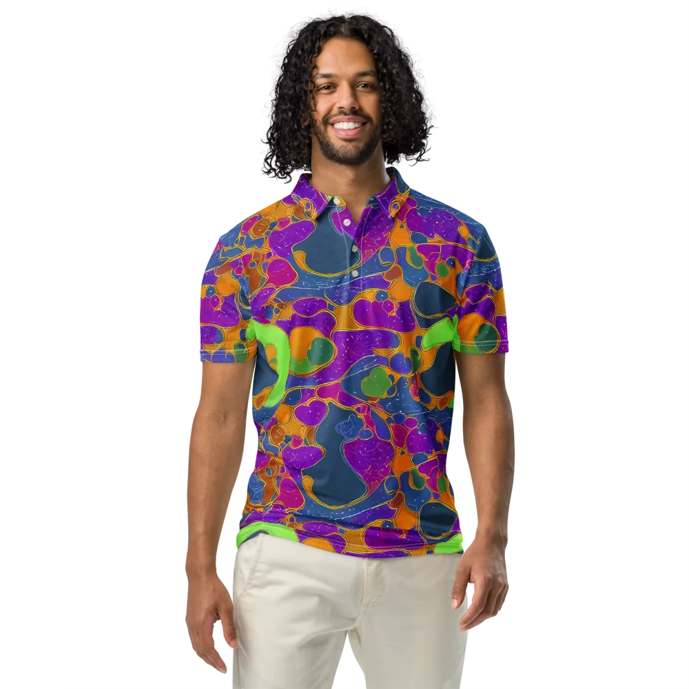 Vivid Bioform on Men's Slim Fit Polo Shirt — Front