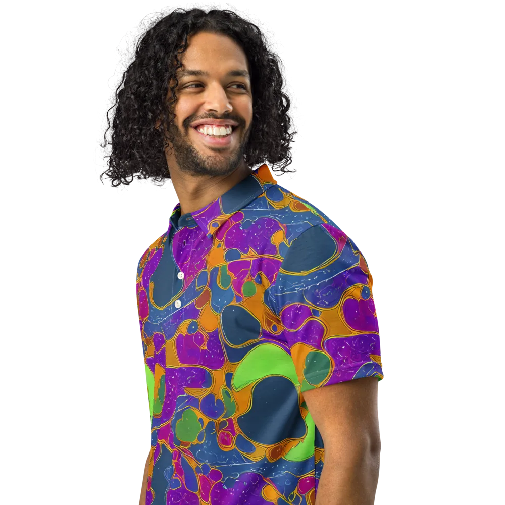 Vivid Bioform on Men's Slim Fit Polo Shirt — Left Front