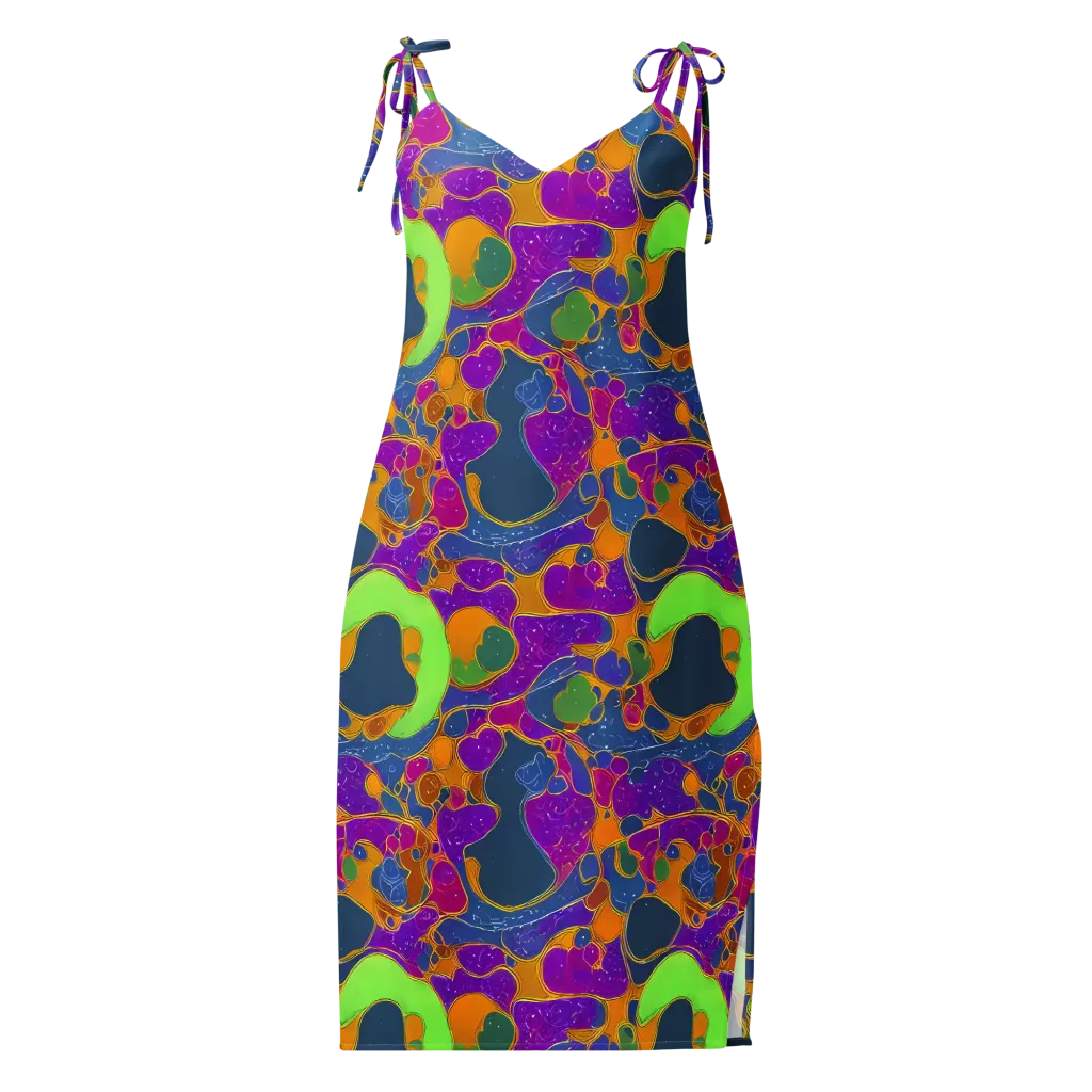 Vivid Bioform on Slip Dress — Front