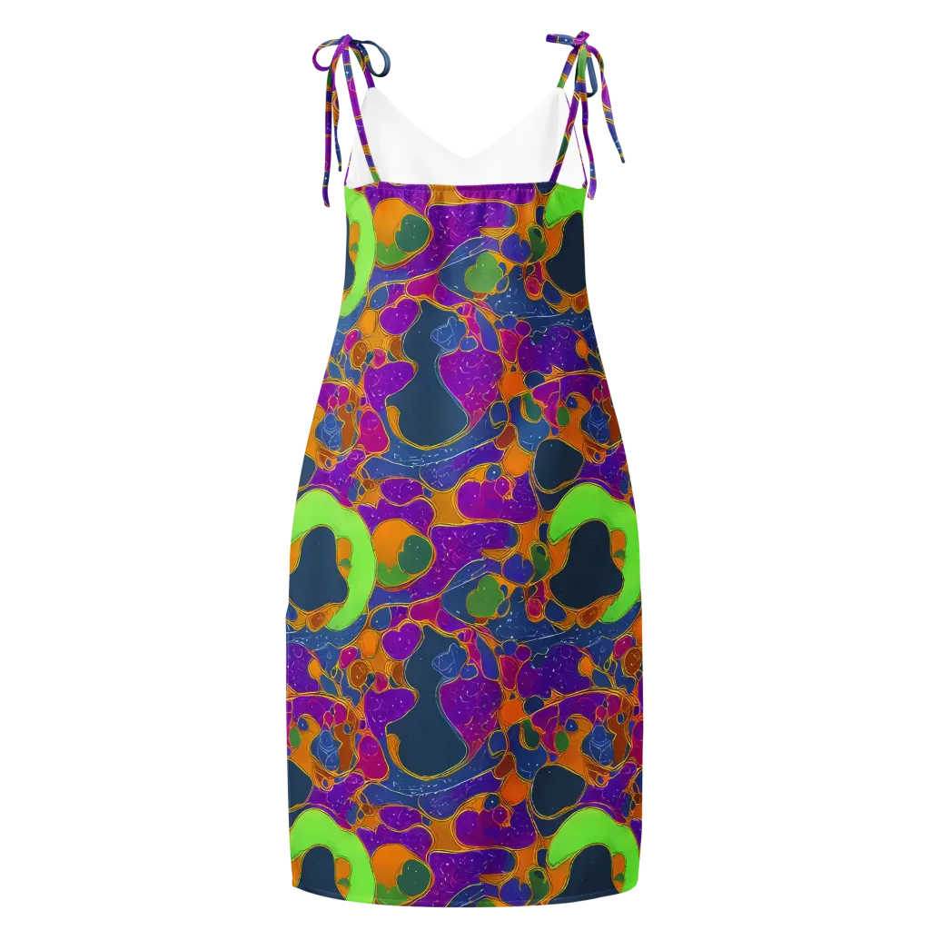 Vivid Bioform on Slip Dress — Back