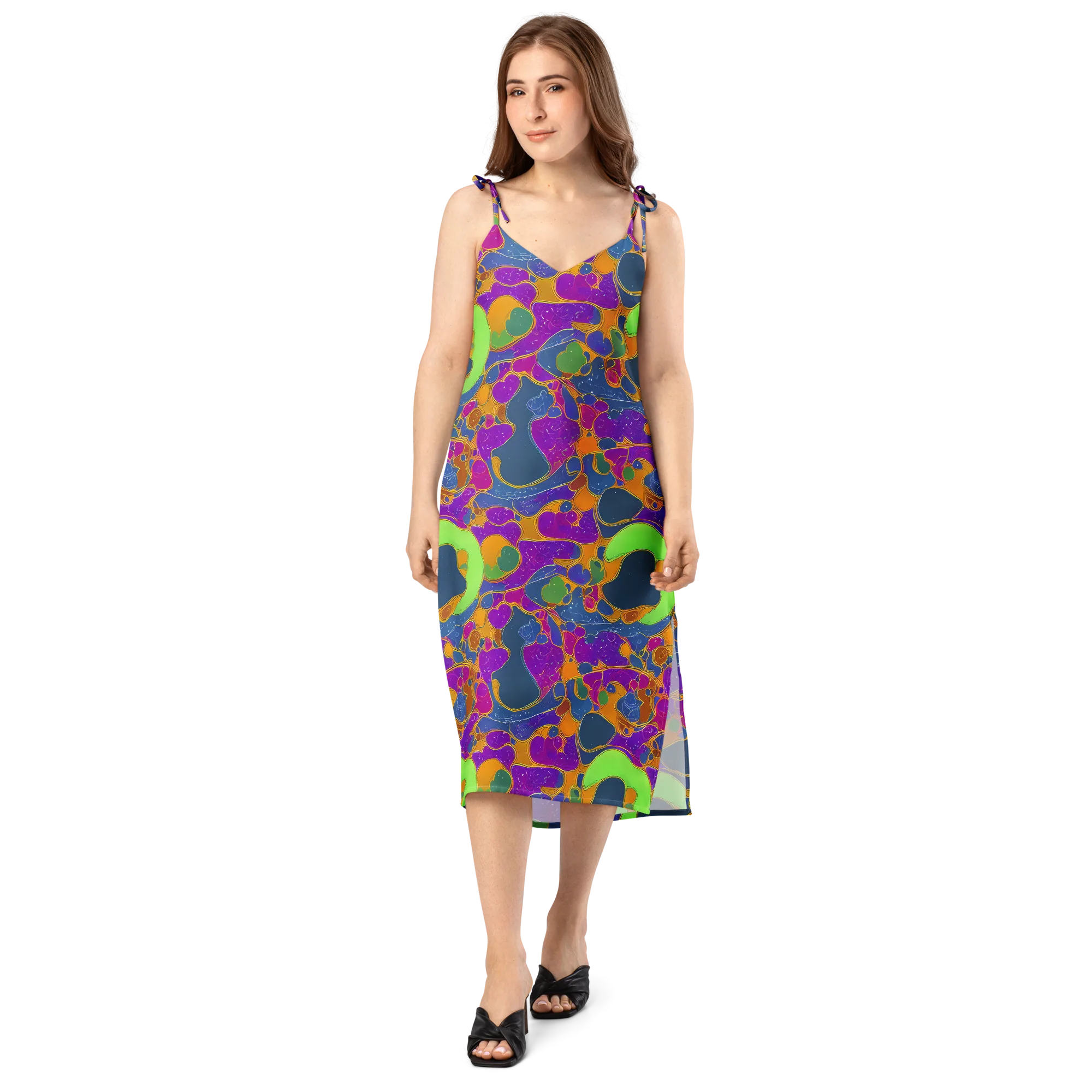 Vivid Bioform on Slip Dress — Front
