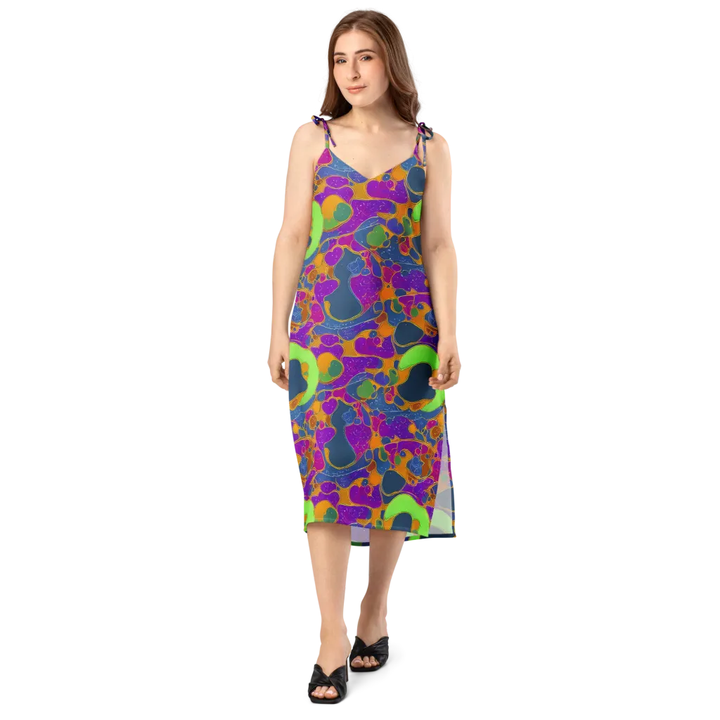 Vivid Bioform on Slip Dress — Front