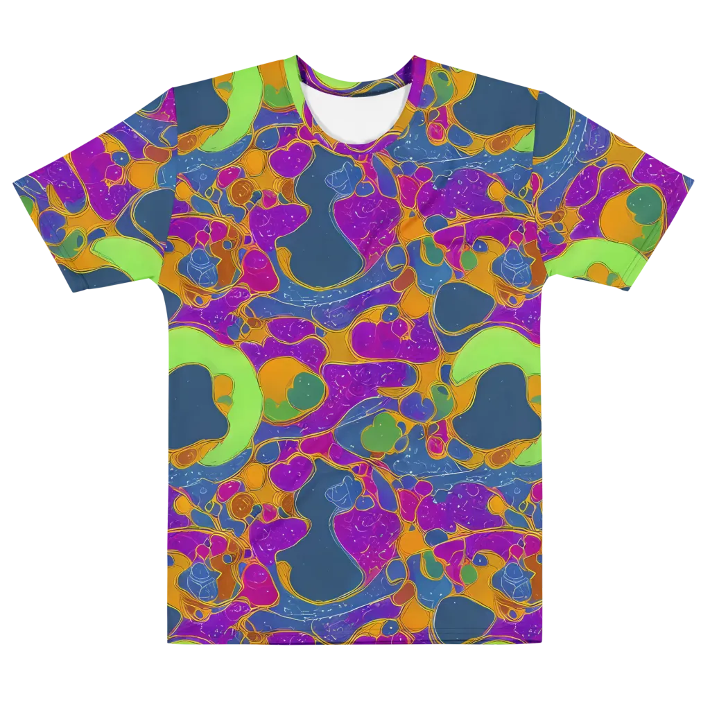 Vivid Bioform on Men's Cotton Crew Neck T-Shirt — Front