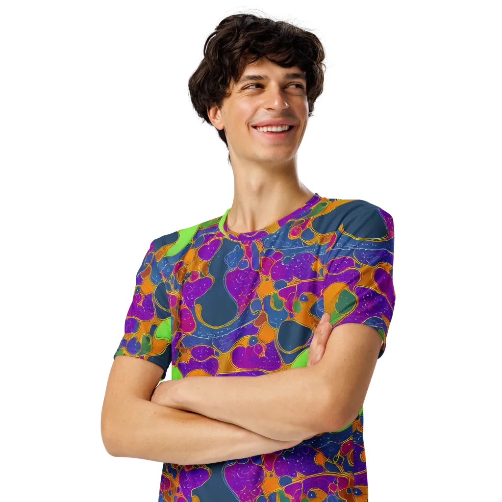 Vivid Bioform on Men's Crew Neck T-Shirt — Left Front