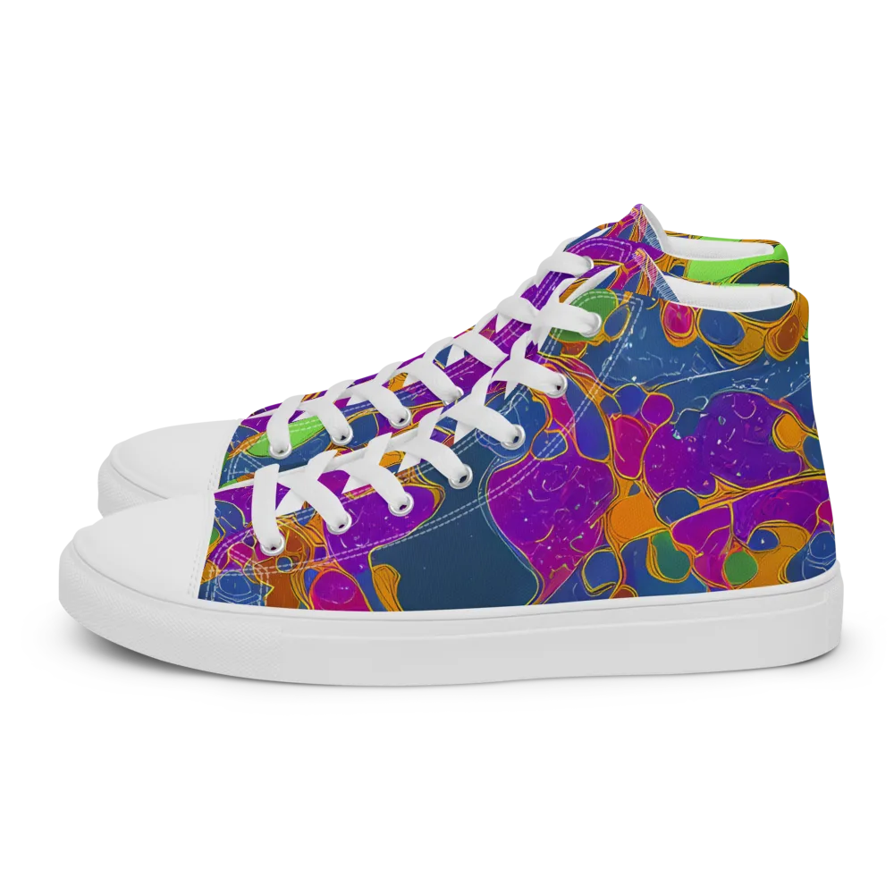 Vivid Bioform on Men's High Top Canvas Shoes — Left