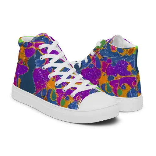 Vivid Bioform on a Men's High Top Canvas Shoes