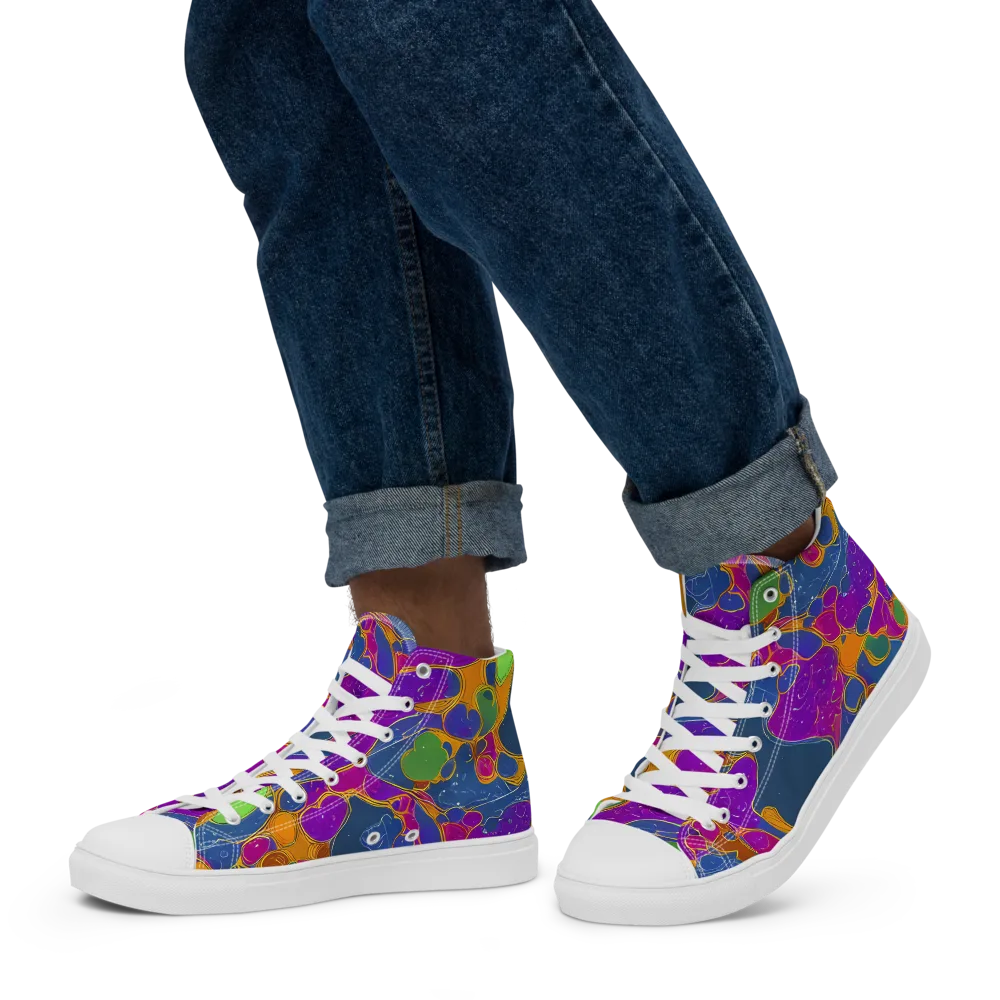 Vivid Bioform on Men's High Top Canvas Shoes — Left