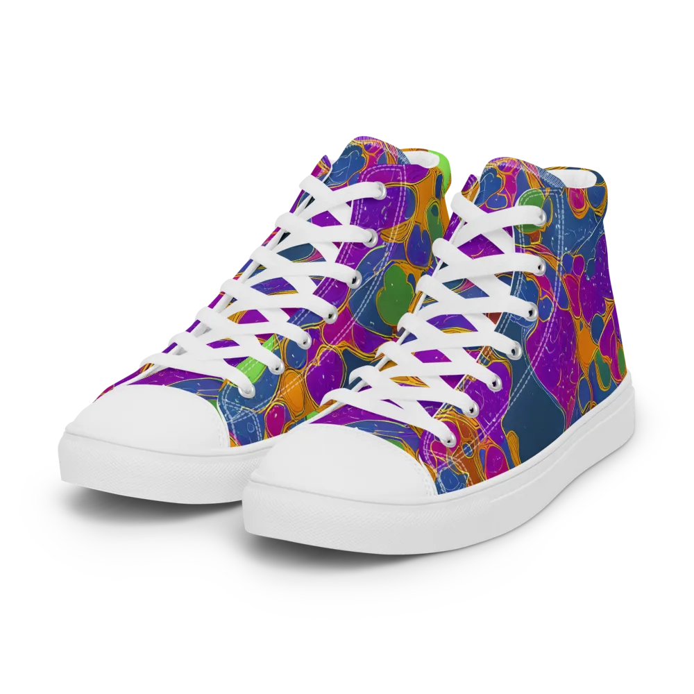 Vivid Bioform on Women's High Top Canvas Shoes — Left Front