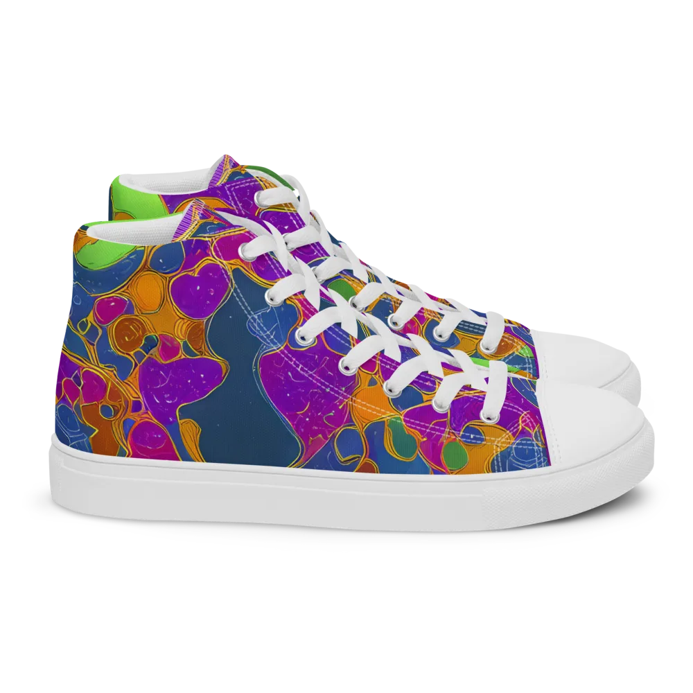 Vivid Bioform on Women's High Top Canvas Shoes — Right