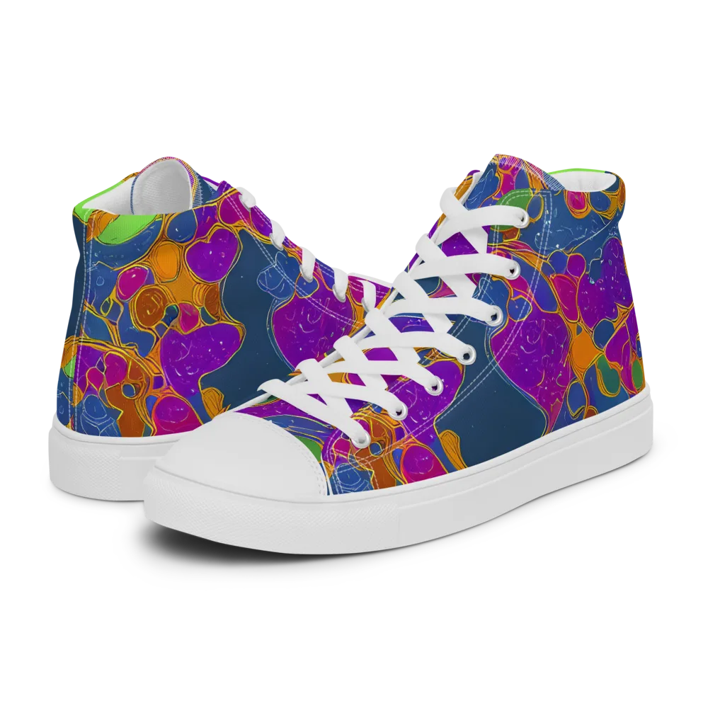 Vivid Bioform on Women's High Top Canvas Shoes — Left