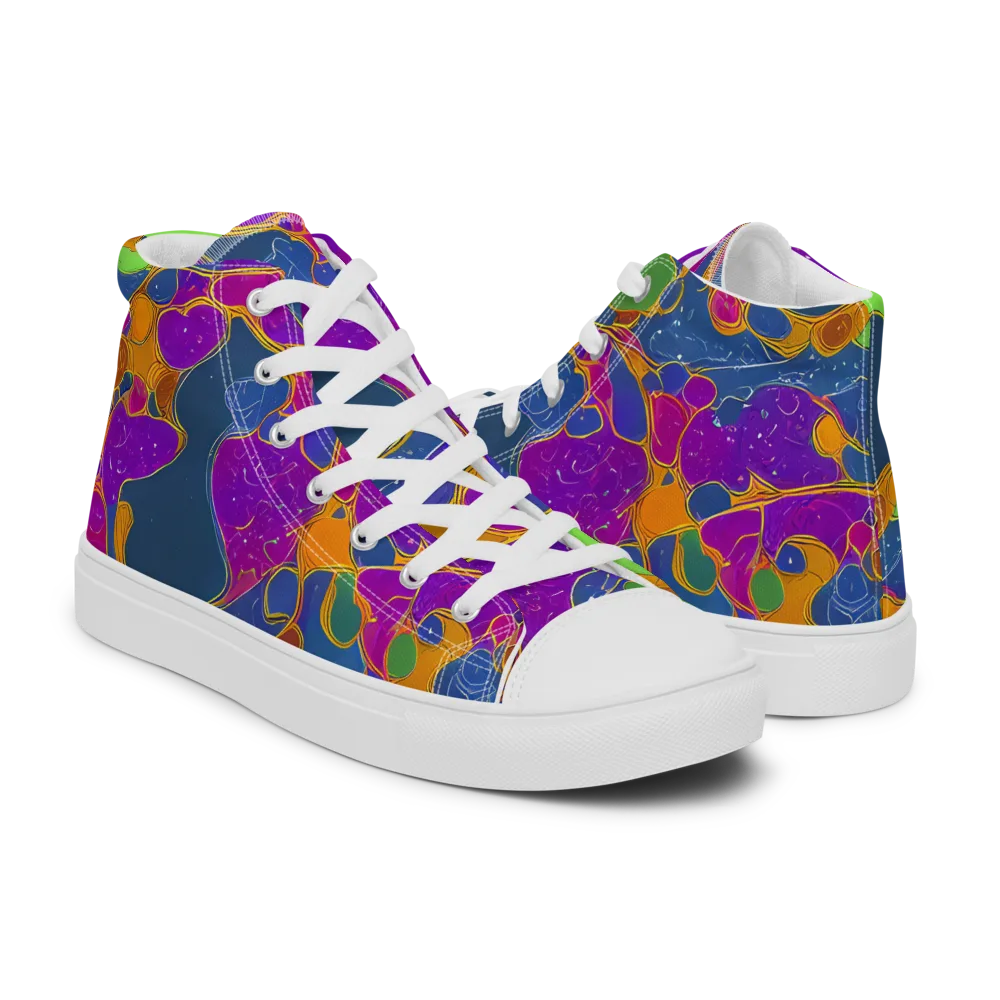 Vivid Bioform on Women's High Top Canvas Shoes — Right