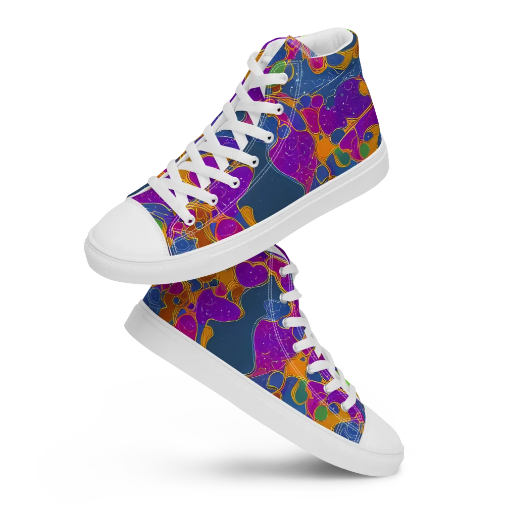 Vivid Bioform on Women's High Top Canvas Shoes — Front