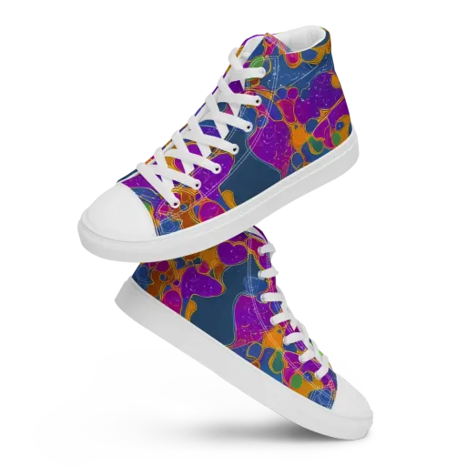 Vivid Bioform on a Women's High Top Canvas Shoes