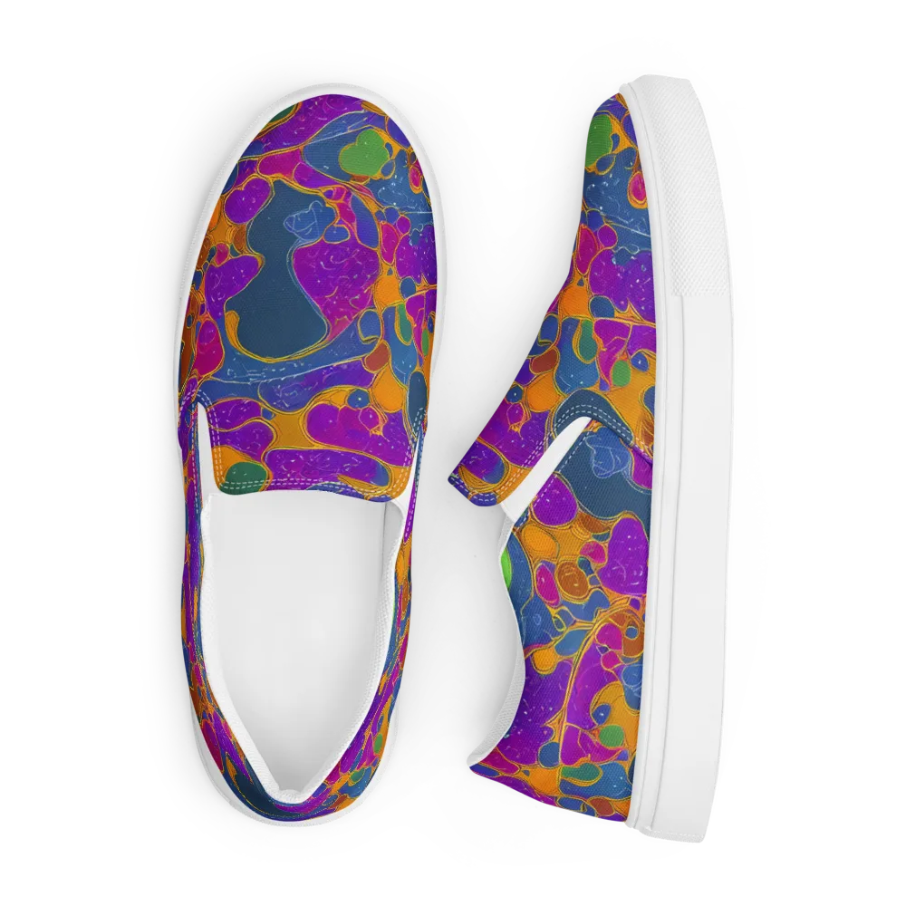 Vivid Bioform on Men's Slip-On Canvas Shoes — Front