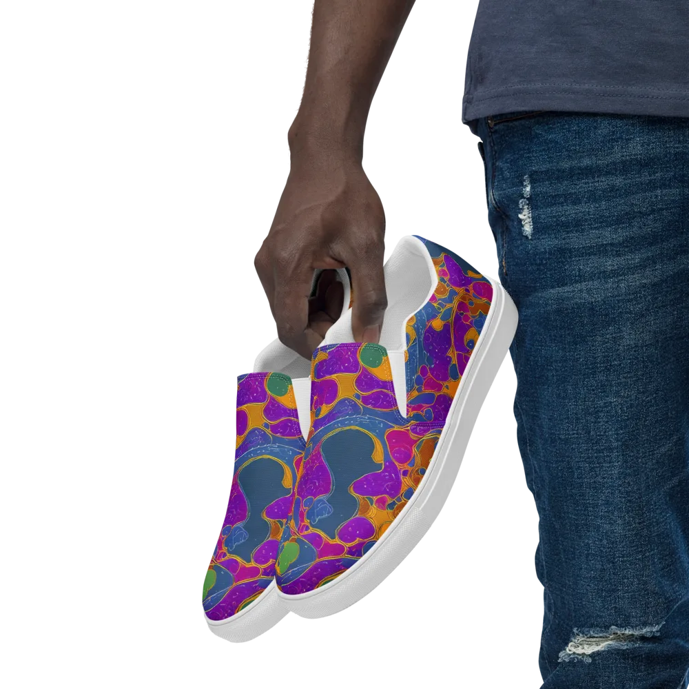 Vivid Bioform on Men's Slip-On Canvas Shoes — Left Front