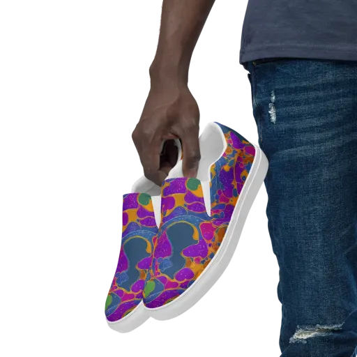 Vivid Bioform on a Men's Slip-On Canvas Shoes