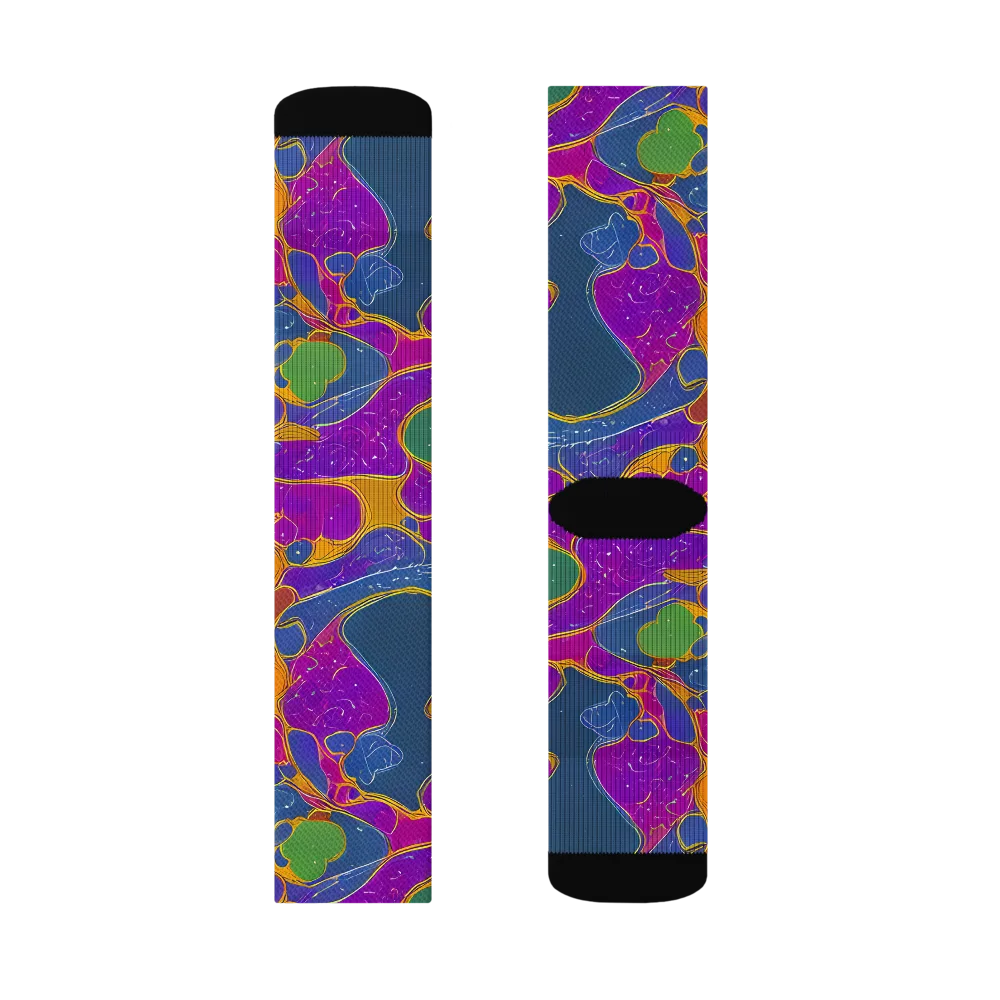 Vivid Bioform on Socks — Left Sock