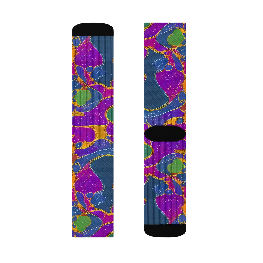 Vivid Bioform on Socks — Right Sock