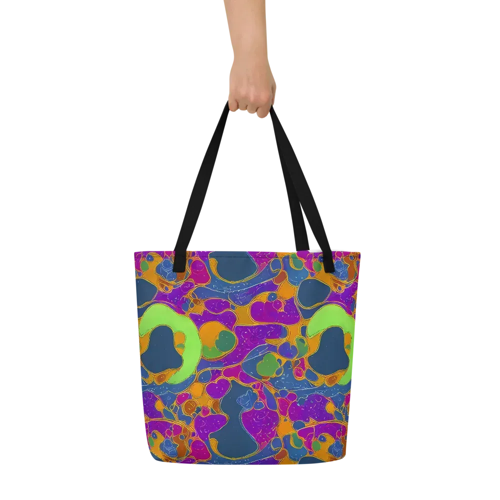 Vivid Bioform on Large Tote Bag W/ Pocket — Front