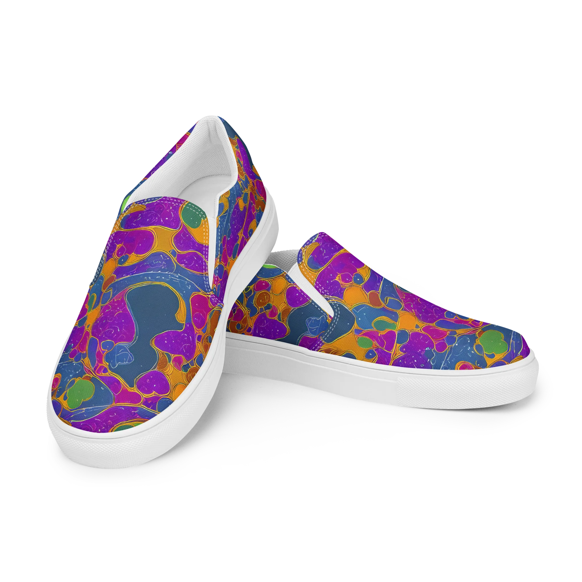 Vivid Bioform on Women's Slip-On Canvas Shoes — Left Front